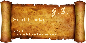 Gelei Bianka névjegykártya