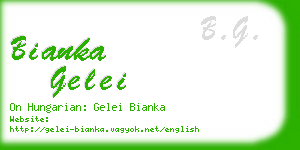 bianka gelei business card